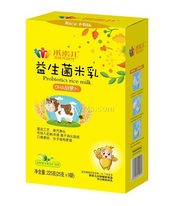 米素兒益生菌米乳-DHA胡蘿卜配方盒裝