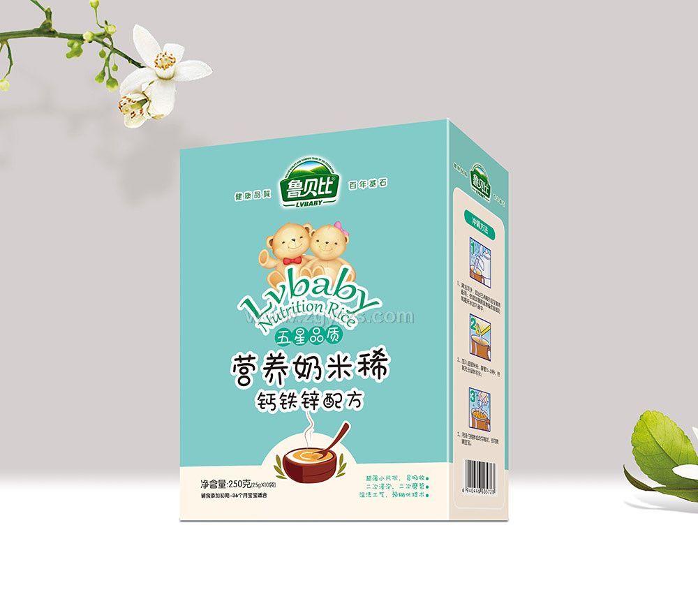 營養奶米稀鈣鐵鋅配方盒裝