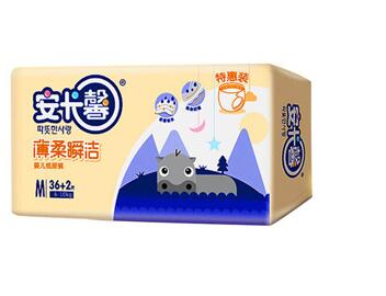 安卡馨薄柔瞬潔紙尿褲小包M36+2