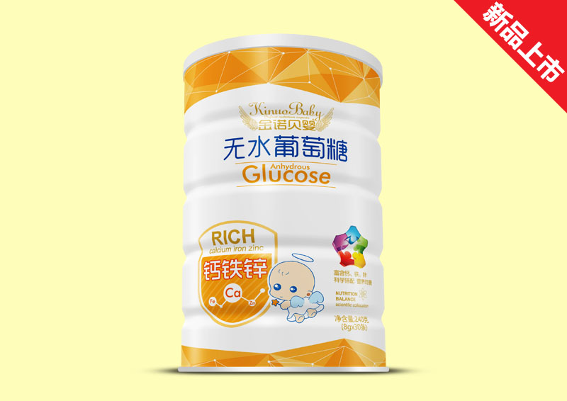 金諾貝嬰無水葡萄糖圓聽-鈣鐵鋅