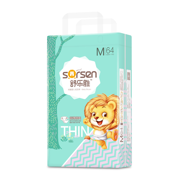 舒樂勝環腰嬰兒紙尿褲大包M64