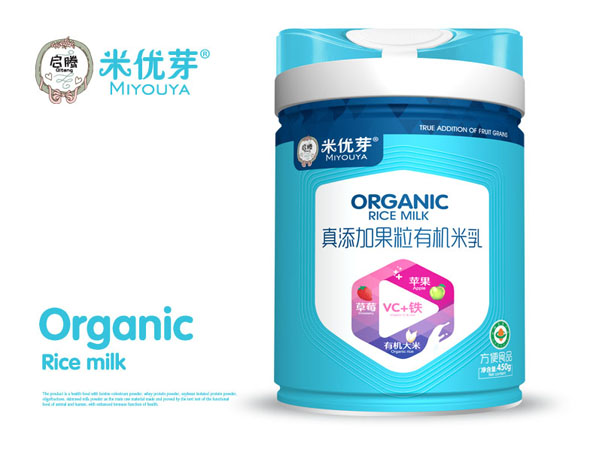 啟騰真添加果粒有機米乳VC鐵聽裝