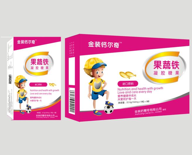 金裝鈣爾奇果蔬鐵凝膠糖果