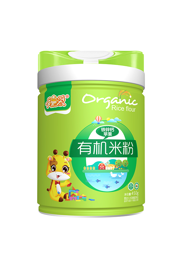 多嘉愛(ài)有機(jī)米粉罐裝(鈣鐵鋅胡蘋(píng)果)