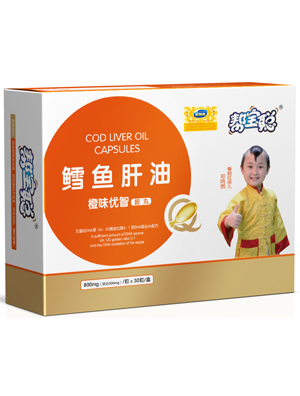 幫寶聰鱈魚肝油橙味優質膠丸