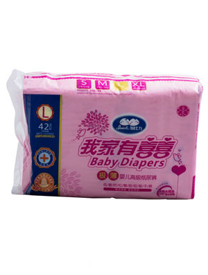 加比力我家有喜極薄嬰兒高級(jí)紙尿褲L碼42片
