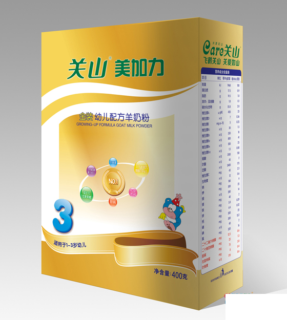 美加力金裝羊奶粉400g盒-3段