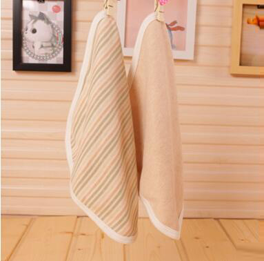 23x23cm天然有機(jī)棉彩棉2層雙面布寶寶手帕嬰兒幼洗臉巾吸奶巾