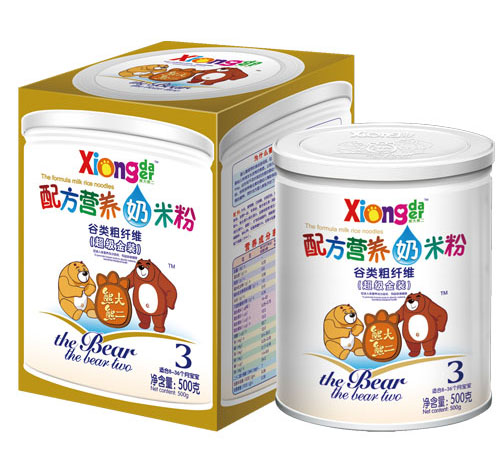 熊大熊二谷類粗纖維配方營養奶米粉