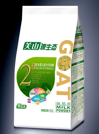 源生態白金版金裝較大嬰兒配方羊奶粉375g袋裝