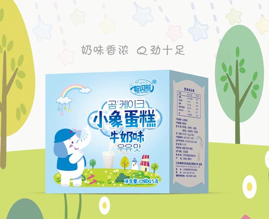 聰貝熊小象蛋糕牛奶味