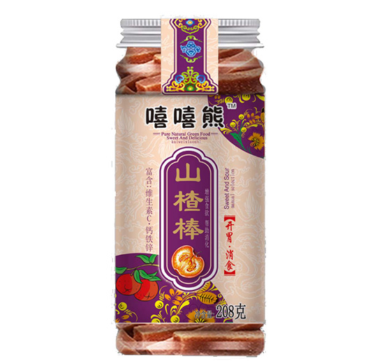 嘻嘻熊山楂系列透明塑料罐山楂棒