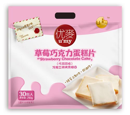 優麥草莓味蛋糕片(30片裝)