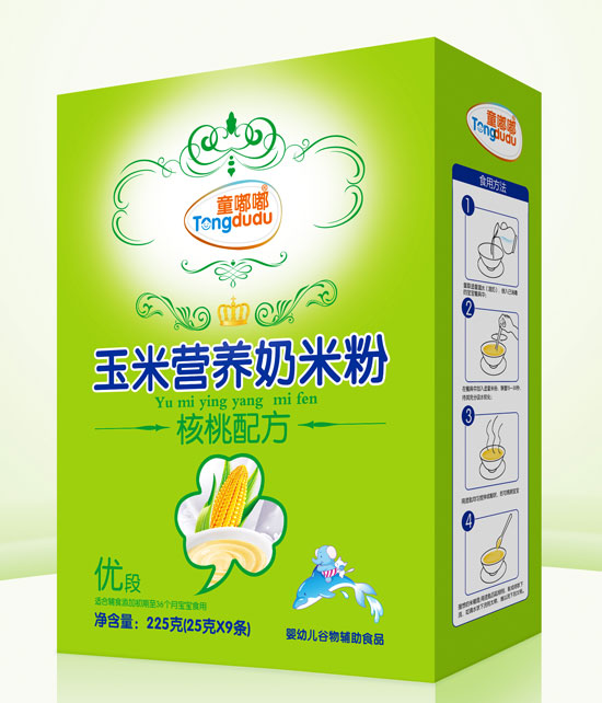 童嘟嘟核桃配方玉米營養(yǎng)奶米粉