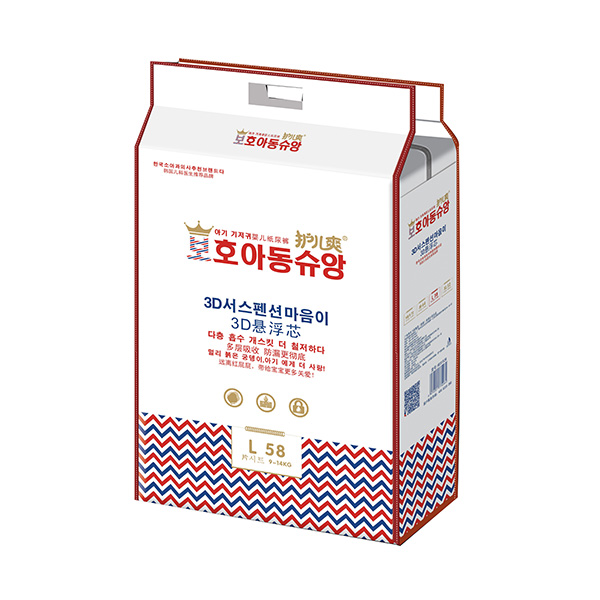 護兒爽3D懸浮芯紙尿褲(大包)L58片