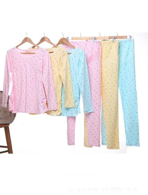 夢結晶精梳棉印花孕乳家居套裝