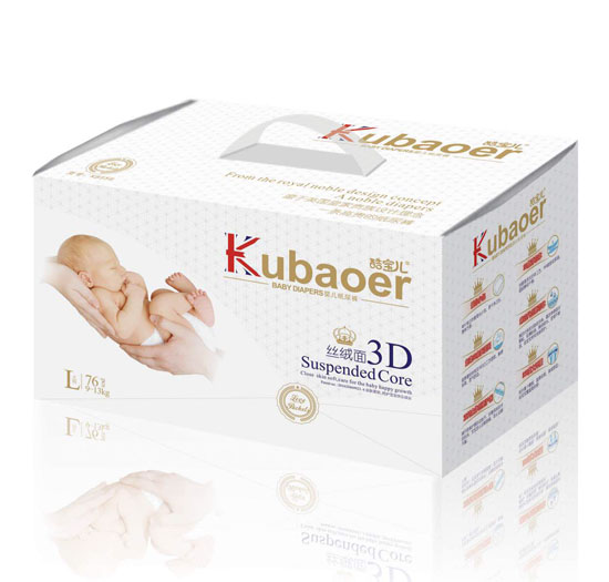 酷寶兒3D絲絨面嬰兒紙尿褲L碼76片