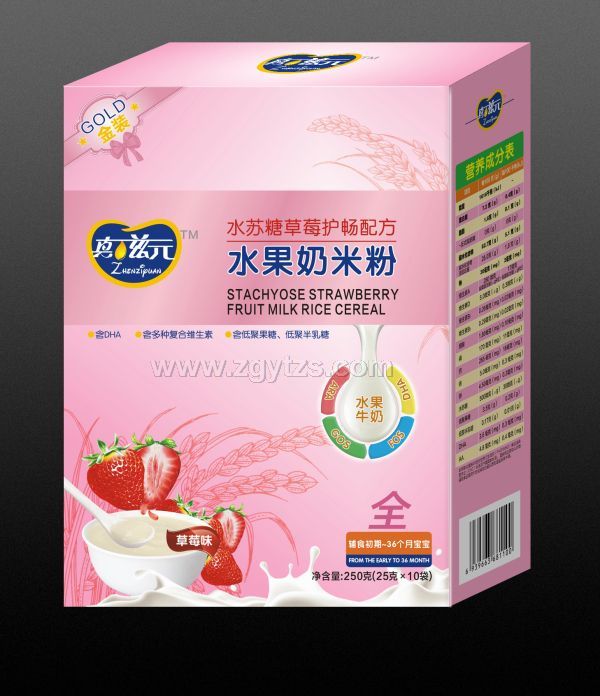 真滋元水果奶米粉水蘇糖草莓配方